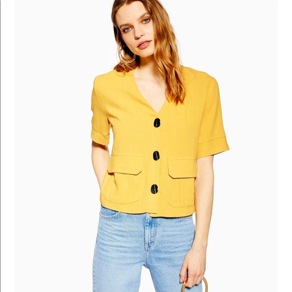 topshop yellow top⭐️ - Picture 1 of 8